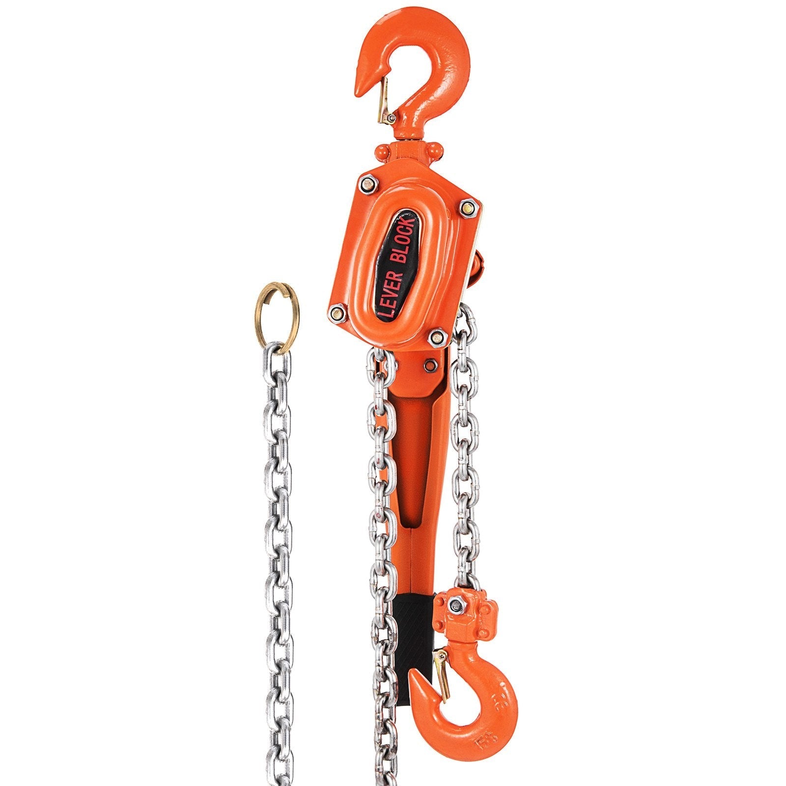 VEVOR Lever Chain Hoist, 0.75Ton 1650lbs Capacity Ratchet Puller with 10FT Max. Lifting Height, Come Along 2 Heavy Duty Steel Hooks, Manual Handling Tool for Cargo Moving in Construction, Warehouse
