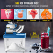 Commercial Snow Cone Machine Ice Shaver Ice Crusher Ice Blender Dual Blades Etl