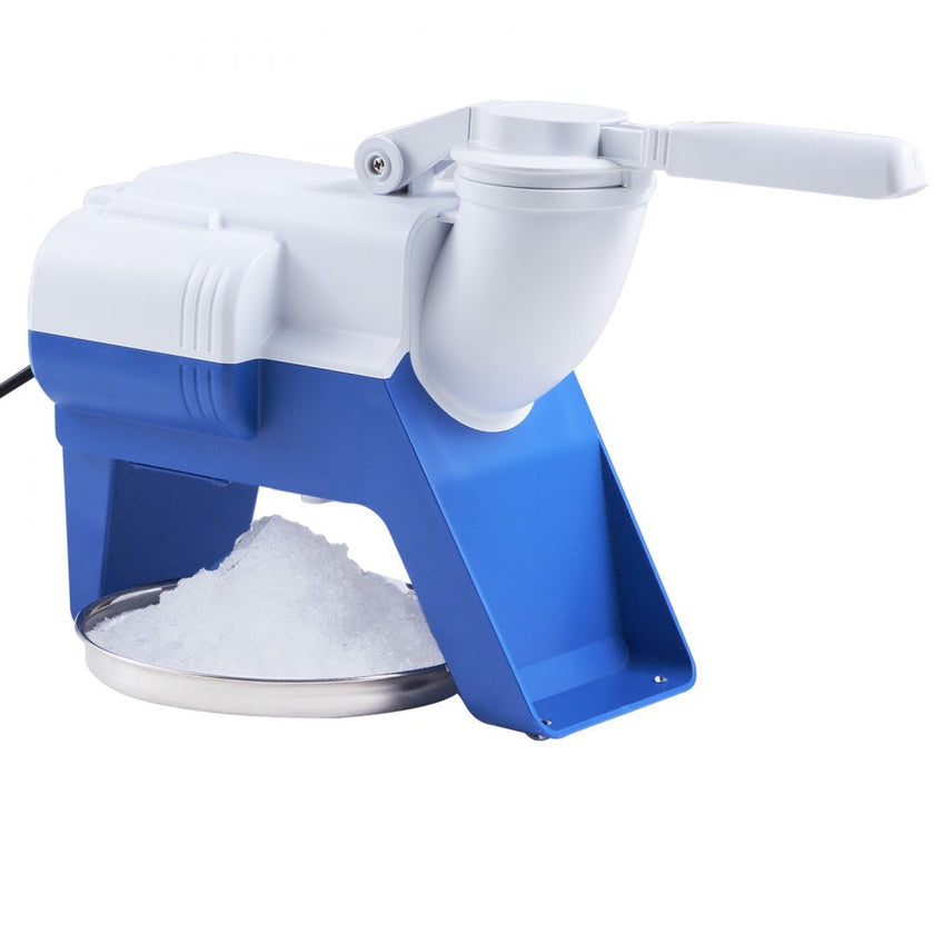 VEVOR Ice Crushers Machine, 176lbs Per Hour Electric Snow Cone Maker with 2 Blades, Shaved Ice Machine, 220W Ice Shaver Machine for Margaritas, Home and Commercial Use, White