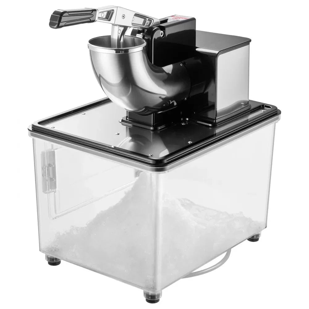 VEVOR Commercial Ice Crusher 661LBS/H, 350W Electric Snow Cone Machine with 4 Blades, 2000RPM Stainless Steel Shaved Ice Machine with 11 Gal Crushed-Ice Box, for Family Restaurants Bars, Black