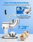 VEVOR Ice Crusher Machine, 440lbs Per Hour Electric 4 Blades Snow Cone Maker, All Stainless Steel Shaved Ice Machine with Bowl and Cover, 350W 1400RPM Ice-Shaver for Home and Commercial Use, Silver