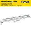 VEVOR 2PCS Linear Rail 0.78-47 Inch, Linear Bearings and Rails with 4PCS SBR20UU Bearing Block, Linear Motion Slide Rails for DIY CNC Routers Lathes Mills, Linear Slide Kit fit X Y Z Axis