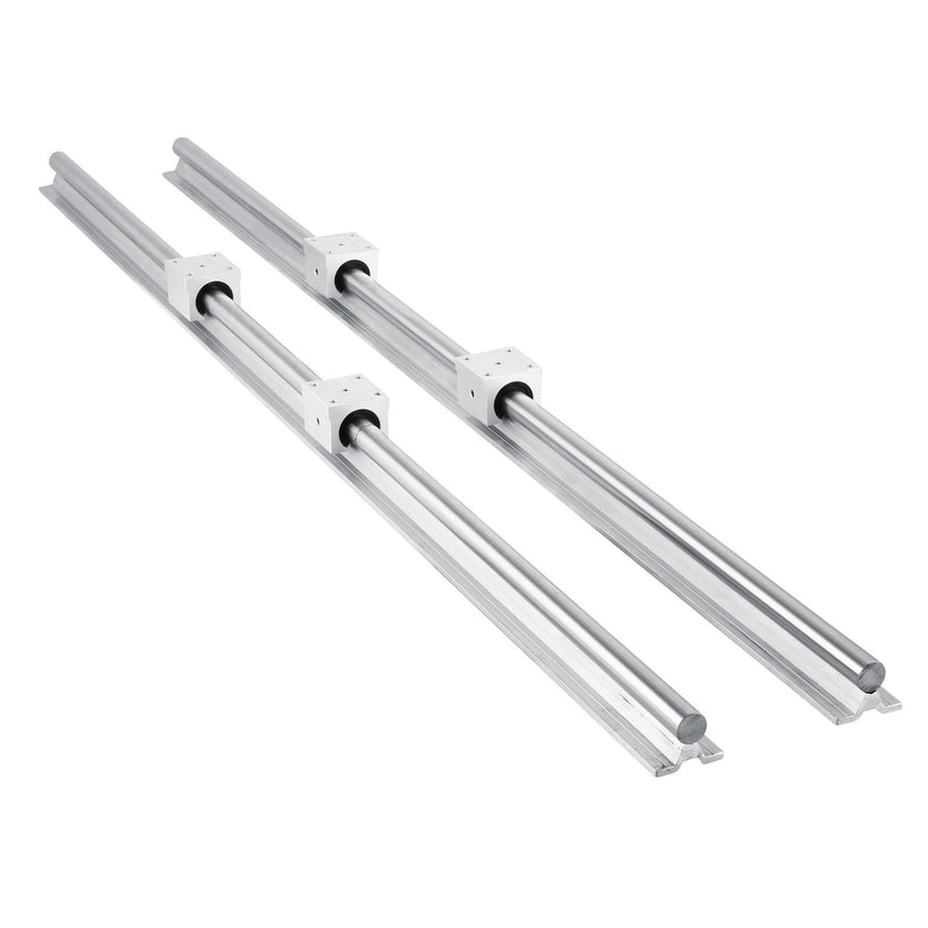 VEVOR 2PCS Linear Rail 0.78-47 Inch, Linear Bearings and Rails with 4PCS SBR20UU Bearing Block, Linear Motion Slide Rails for DIY CNC Routers Lathes Mills, Linear Slide Kit fit X Y Z Axis