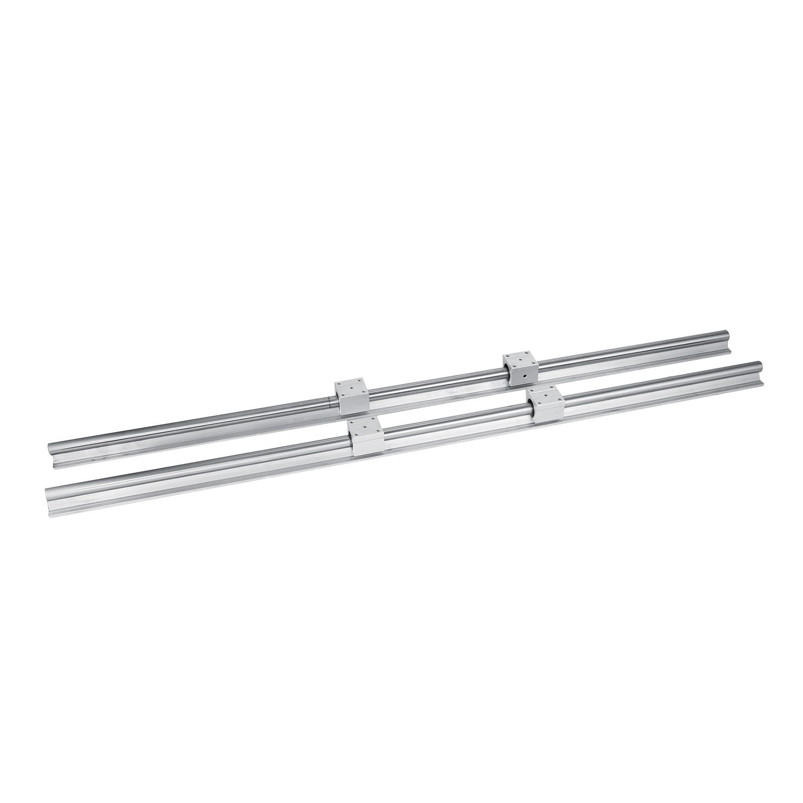 VEVOR 2PCS Linear Rail 0.78-47 Inch, Linear Bearings and Rails with 4PCS SBR20UU Bearing Block, Linear Motion Slide Rails for DIY CNC Routers Lathes Mills, Linear Slide Kit fit X Y Z Axis