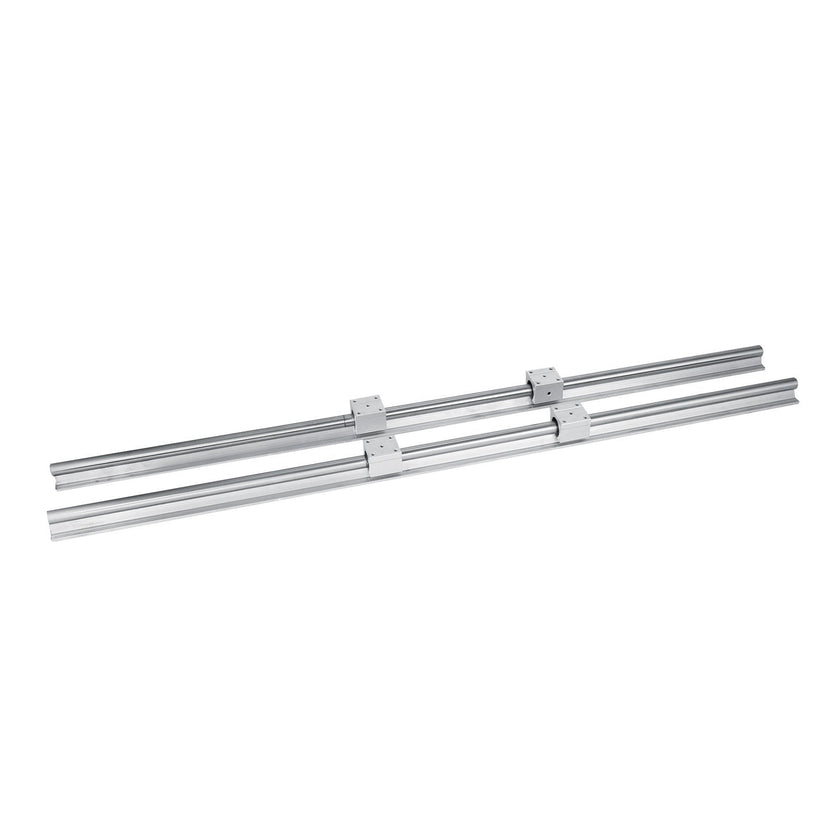 VEVOR 2PCS Linear Rail 0.78-47 Inch, Linear Bearings and Rails with 4PCS SBR20UU Bearing Block, Linear Motion Slide Rails for DIY CNC Routers Lathes Mills, Linear Slide Kit fit X Y Z Axis