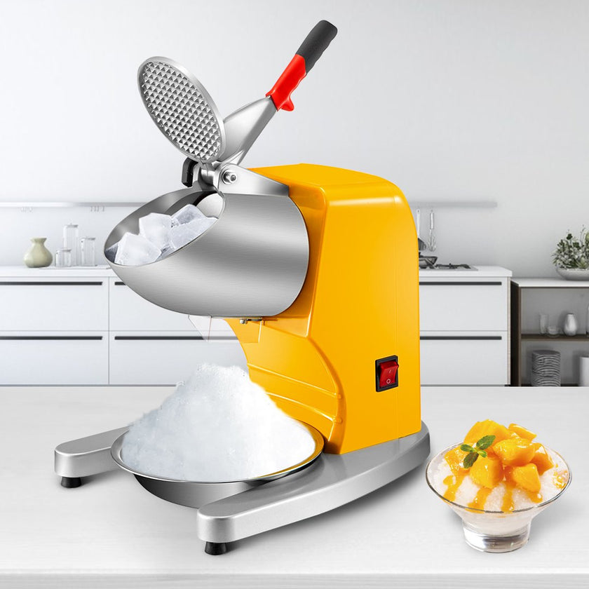 VEVOR Electric Ice Shaver Crusher, 210LBS/H Snow Cone Maker Machine w/ Dual Stainless Steel Blades, 300W 1450 RPM Shaved Ice Machine w/ Ice Plate & Additional Blade, for Home and Commercial Use, 110V