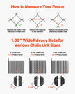 VEVOR Chain Link Fence Privacy Slats Double-Wall for 6' High Fence Bottom Lock