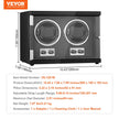 VEVOR Watch Winder, Dual Watch Winder for Men's and Women's Automatic Watch, with 2 Super Quiet Japanese Mabuchi Motors, Blue LED Light and Adapter, High-Density Board Shell and Black PU