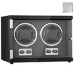 VEVOR Watch Winder, Dual Watch Winder for Men's and Women's Automatic Watch, with 2 Super Quiet Japanese Mabuchi Motors, Blue LED Light and Adapter, High-Density Board Shell and Black PU