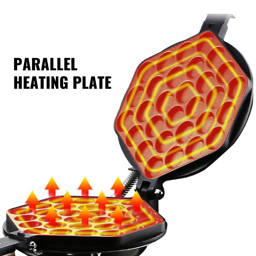 Electric Egg Cake Oven Egg Bread Maker Waffle Stainless Steel Machine