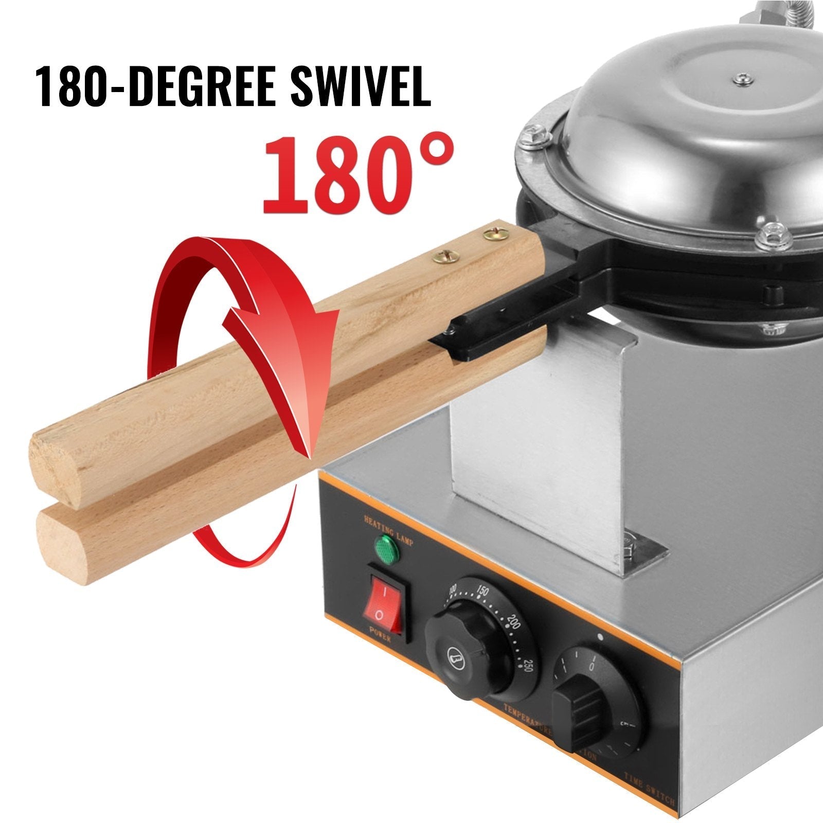 Electric Egg Cake Oven Egg Bread Maker Waffle Stainless Steel Machine