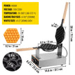 Electric Egg Cake Oven Egg Bread Maker Waffle Stainless Steel Machine
