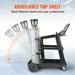 VEVOR Welding Cart, 3-Tier Welder Cart Heavy Duty with 400Lbs Static Weight Capacity, 360° Swivel Wheels, Tank Storage Safety Chains, Rolling MIG Welder Cart for TIG, ARC, MMA Welding Machine