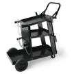 VEVOR Welding Cart, 3-Tier Welder Cart Heavy Duty with 400Lbs Static Weight Capacity, 360° Swivel Wheels, Tank Storage Safety Chains, Rolling MIG Welder Cart for TIG, ARC, MMA Welding Machine