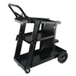 VEVOR Welding Cart, 3-Tier Welder Cart Heavy Duty with 400Lbs Static Weight Capacity, 360° Swivel Wheels, Tank Storage Safety Chains, Rolling MIG Welder Cart for TIG, ARC, MMA Welding Machine