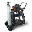 VEVOR Welding Cart, 3-Tier Welder Cart Heavy Duty with 400Lbs Static Weight Capacity, 360° Swivel Wheels, Tank Storage Safety Chains, Rolling MIG Welder Cart for TIG, ARC, MMA Welding Machine