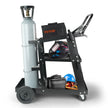 VEVOR Welding Cart, 3-Tier Welder Cart Heavy Duty with 400Lbs Static Weight Capacity, 360° Swivel Wheels, Tank Storage Safety Chains, Rolling MIG Welder Cart for TIG, ARC, MMA Welding Machine