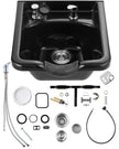 VEVOR Shampoo Basin, Black Hairdresser Sink Shampoo Bowl Sink,  ABS Plastic Salon and Spa Hair Washing Sink, Hair Backwash Basin Beauty Salon Equipment for Hair Stylists