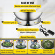 VEVOR Bowl Trimmer, 24 Inch Leaf Bowl Trimmer, Electric Hydroponic Pro Bowl Trimmer, Electric Leaf Bud Trim Reaper Cutter, Silver Twisted Spin Cut for Plants Buds and Flowers with Upgraded Gears