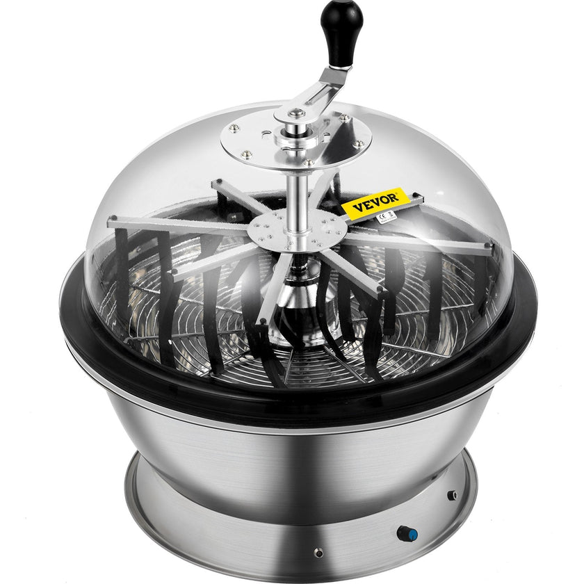 VEVOR Bowl Trimmer, 24 Inch Leaf Bowl Trimmer, Electric Hydroponic Pro Bowl Trimmer, Electric Leaf Bud Trim Reaper Cutter, Silver Twisted Spin Cut for Plants Buds and Flowers with Upgraded Gears