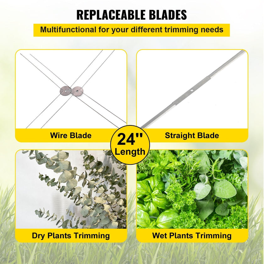 VEVOR 24 Inch Bowl Trimmer Manual Leaf Bowl Trimmer Hydroponic Pro Bowl Trimmer Leaf Bud Trim Reaper Cutter Twisted Spin Cut Plant Bud Flower(24 inch Bowl Trimmer)