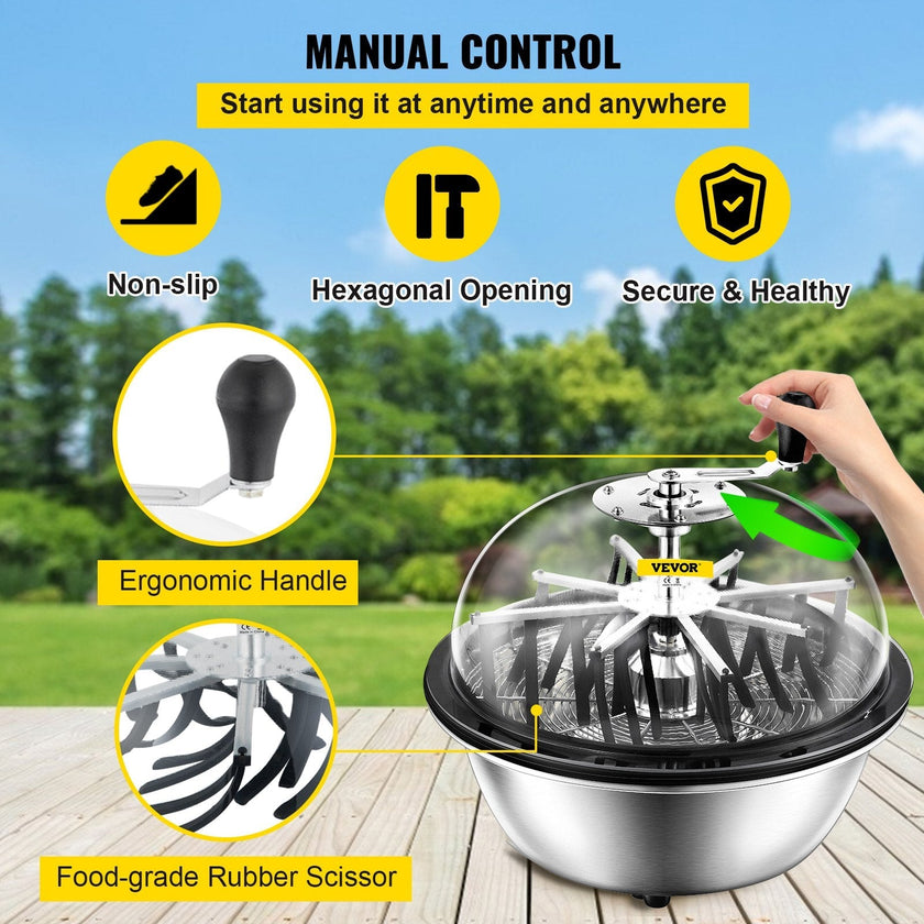VEVOR 24 Inch Bowl Trimmer Manual Leaf Bowl Trimmer Hydroponic Pro Bowl Trimmer Leaf Bud Trim Reaper Cutter Twisted Spin Cut Plant Bud Flower(24 inch Bowl Trimmer)