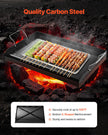 VEVOR 24x16 in Flat Top Griddle Carbon Steel Universal BBQ Grill Pan Cookware
