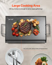 VEVOR 24x16 in Flat Top Griddle Carbon Steel Universal BBQ Grill Pan Cookware