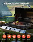 VEVOR 24x16 in Flat Top Griddle Carbon Steel Universal BBQ Grill Pan Cookware