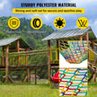 VEVOR Climbing Cargo Net, 6.6 x 10.5 ft Playground Climbing Cargo Net, Polyester Double Layers Cargo Net Climbing Outdoor with 500lbs Weight Capacity, Rope Bridge Net for Tree House, Monkey Bar, Rainb