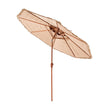 VEVOR Tiki Umbrella 2-Tier Thatched Patio Umbrella 9 ft for Pool Patio Beach