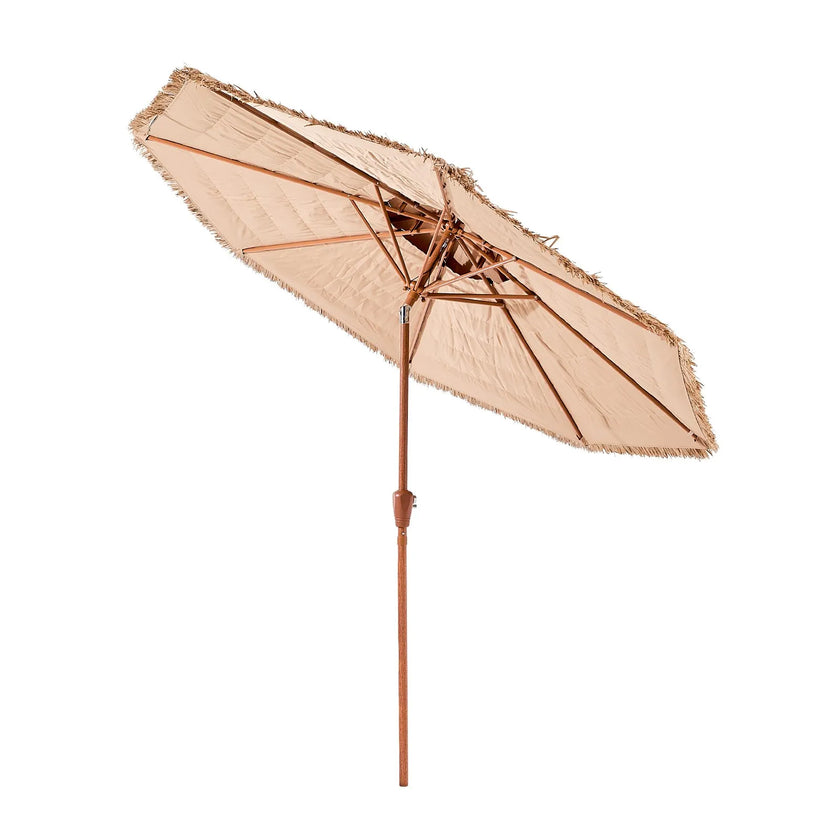 VEVOR Tiki Umbrella 2-Tier Thatched Patio Umbrella 9 ft for Pool Patio Beach