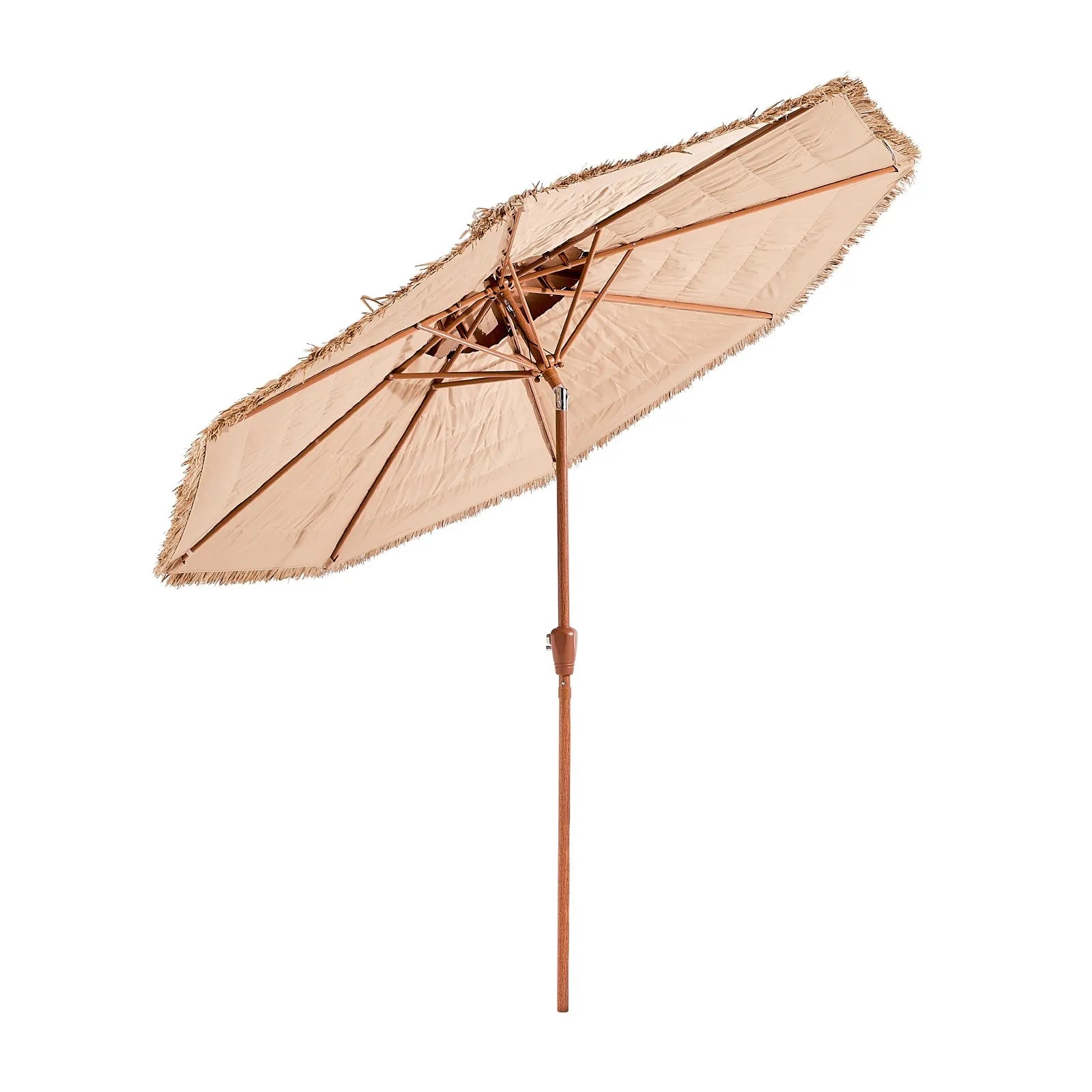 VEVOR Tiki Umbrella 2-Tier Thatched Patio Umbrella 9 ft for Pool Patio Beach