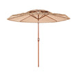 VEVOR Tiki Umbrella 2-Tier Thatched Patio Umbrella 9 ft for Pool Patio Beach