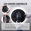 VEVOR Drywall Sander, 800W Electric Sander with 12 Sanding Discs, Variable Speed 1200-2300 RPM Wall Sander with Automatic Vacuum Dust Collection System, Double LED Lights, Dust Bag, Detachable Edge