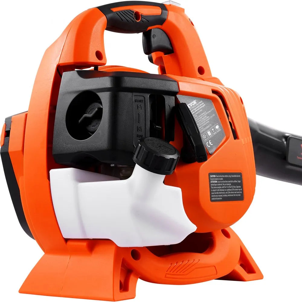 VEVOR Gas Leaf Blower, 26CC 2-Cycle Handheld Leaf Blower with A Fuel Tank, 2-in-1Gas-powered Blower 425CFM Air Volume 156MPH Speed, Ideal for Lawn Care, Leaf Cleaning, and Snow Removal