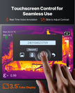 256 × 192 Thermal Imaging Camera with 2MP Visual Camera, 3.5