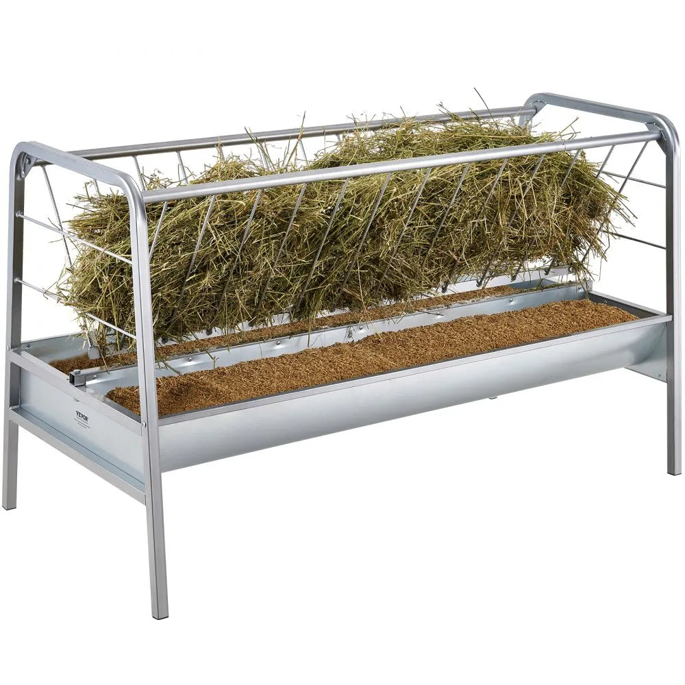VEVOR Livestock Hay Feeder 2 in 1 Grain & Hay Feeder 80 Gallons for Sheep