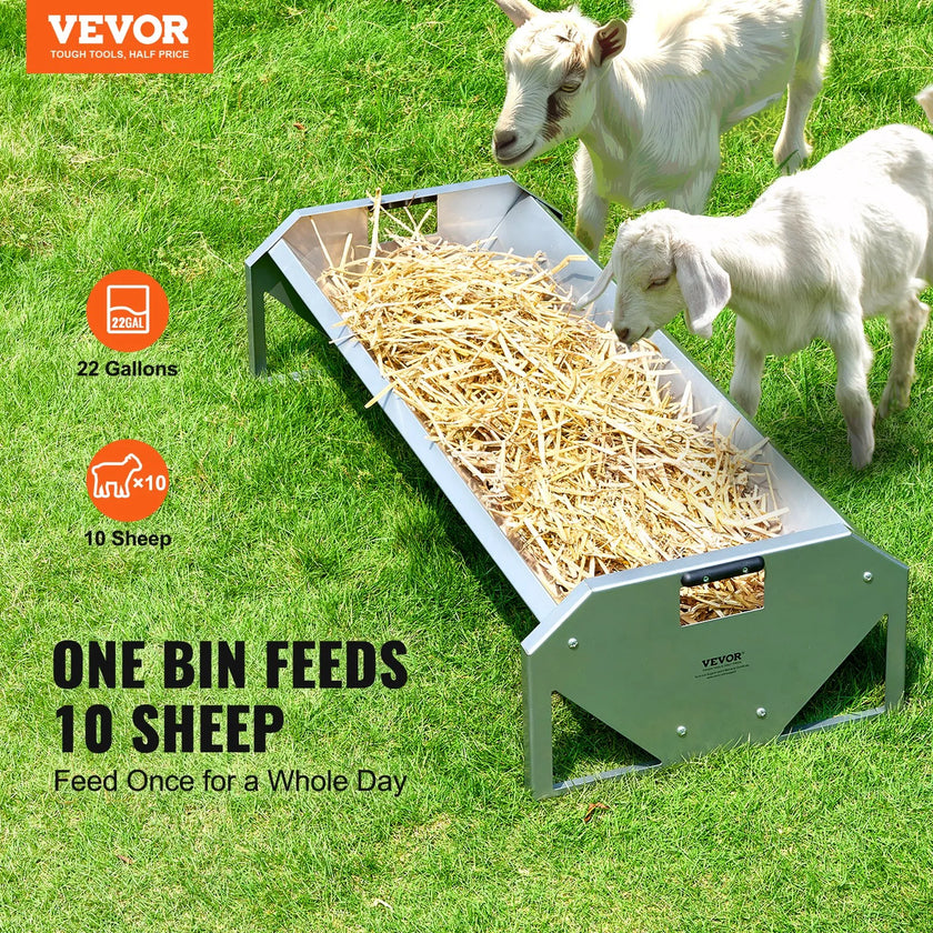 VEVOR Livestock Feeding Trough 22 Gallon Capacity 45