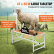 VEVOR Goat & Sheep Stand, 47x23 inch Livestock Stand, Metal Livestock Milking and Shearing Stand 21