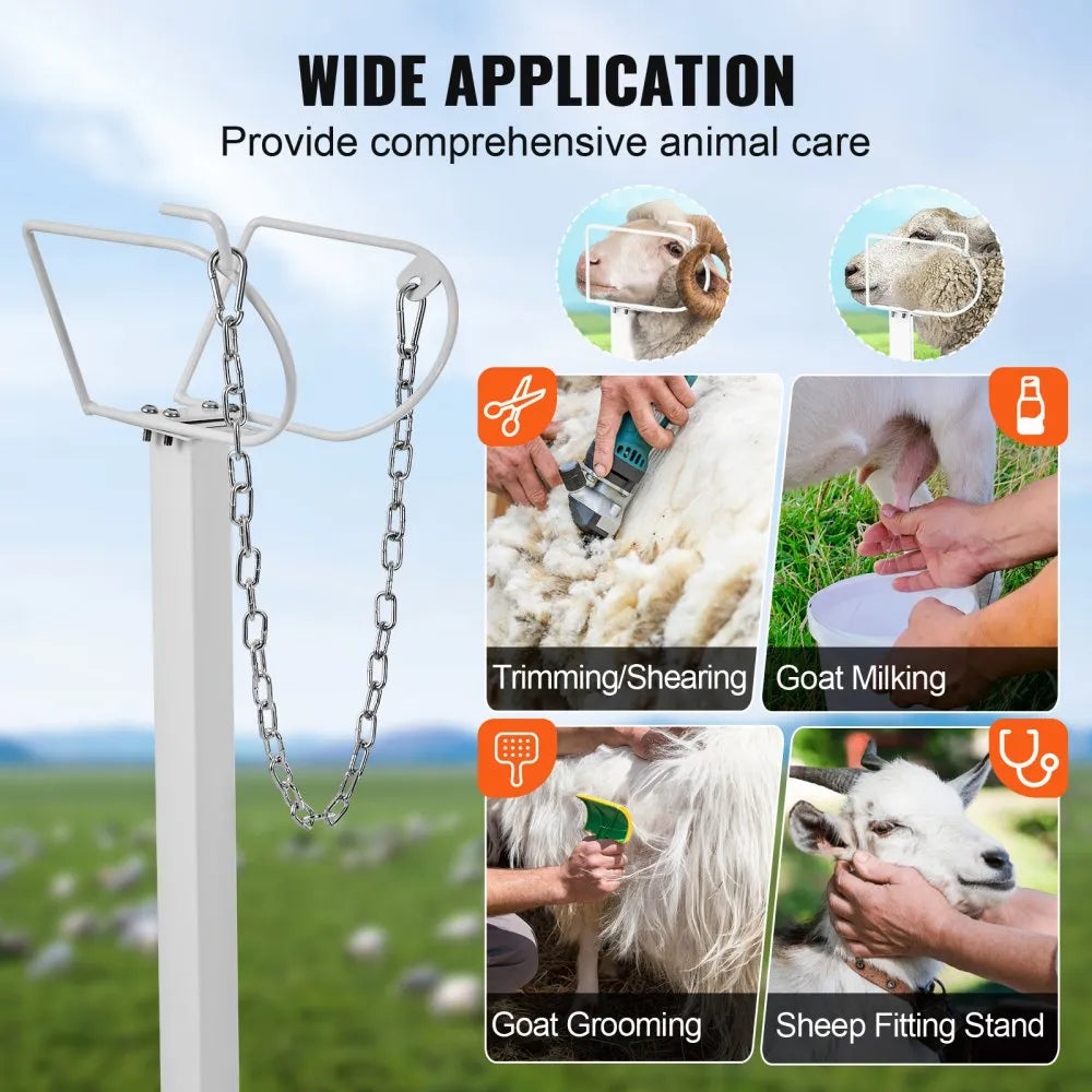 VEVOR Goat & Sheep Stand, 47x23 inch Livestock Stand, Metal Livestock Milking and Shearing Stand 21