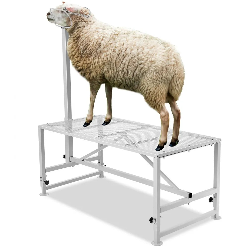 VEVOR Goat & Sheep Stand, 47x23 inch Livestock Stand, Metal Livestock Milking and Shearing Stand 21