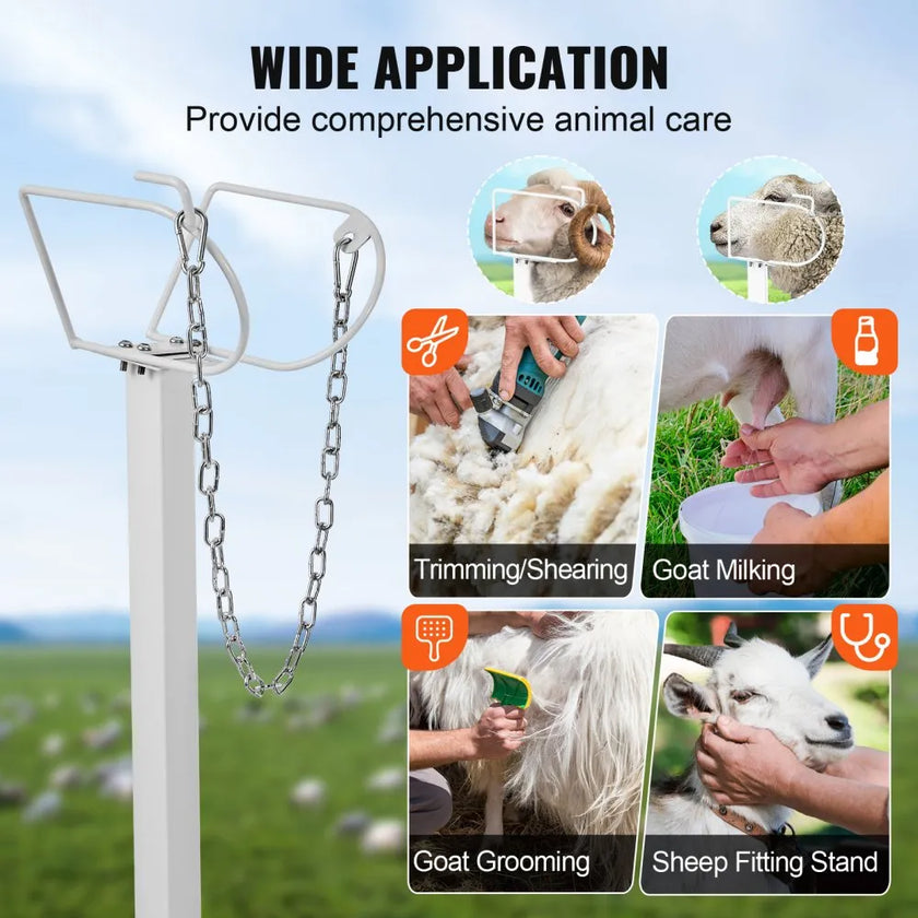 VEVOR Goat & Sheep Stand, 51x23 inch Livestock Stand, Metal Livestock Milking and Shearing Stand 21