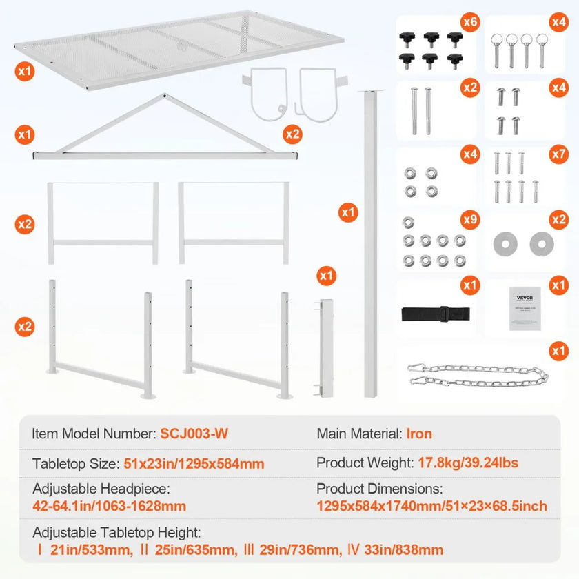 VEVOR Goat & Sheep Stand, 51x23 inch Livestock Stand, Metal Livestock Milking and Shearing Stand 21