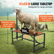 VEVOR Goat & Sheep Stand, 47x23 inch Livestock Stand, Metal Livestock Milking and Shearing Stand 21