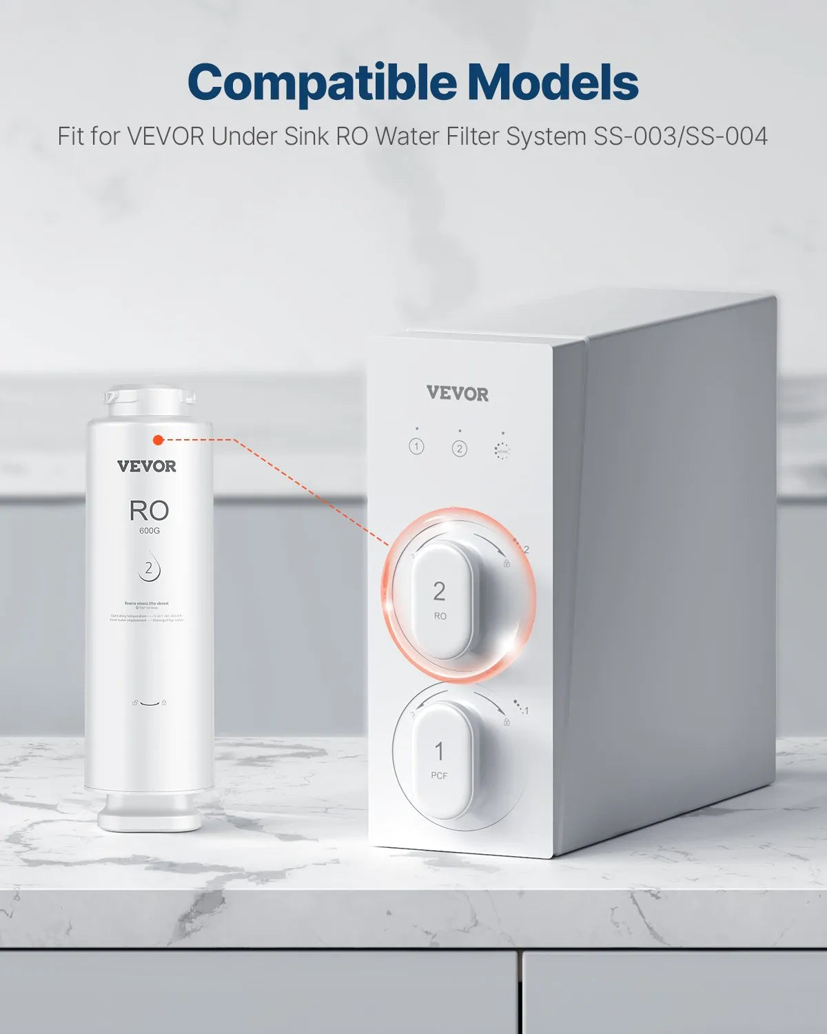 VEVOR Reverse Osmosis System Replacement for SS-003 Under Sink Water Filter