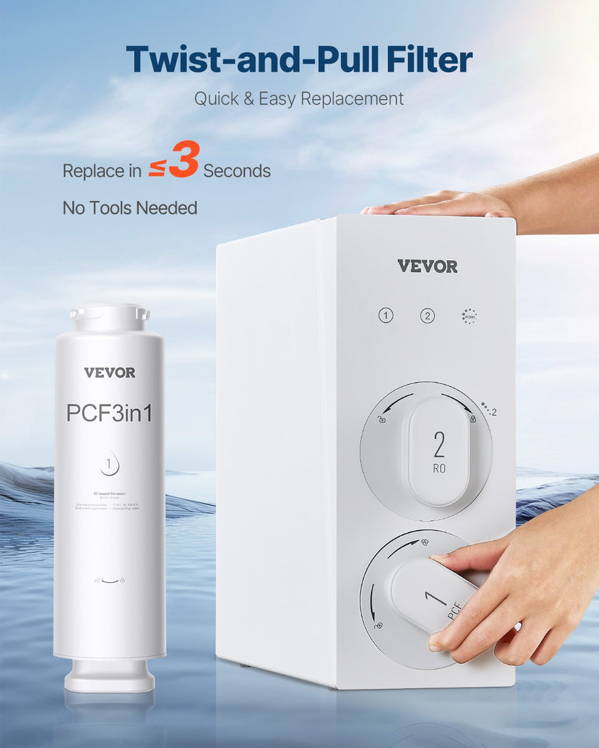 VEVOR PCF Composite Filter Replace for SS-001/003/005 Under Sink Water Filter