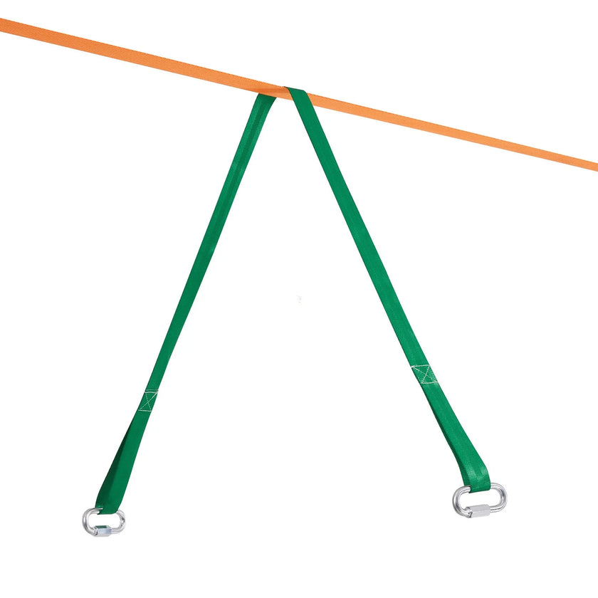 VEVOR Slackline Kit with Training Line, 60 ft Backyard Slack Line Equipment, Easy Setup Tight Rope for Kids Adults, Complete Slackline Set with Tree Protectors, Arm Trainer, Carry Bag, and Instruction