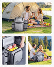 VEVOR Beach Picnic Backpack Bag for 4 Person with Cooler Compartment Grey