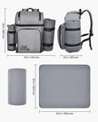 VEVOR Beach Picnic Backpack Bag for 4 Person with Cooler Compartment Grey